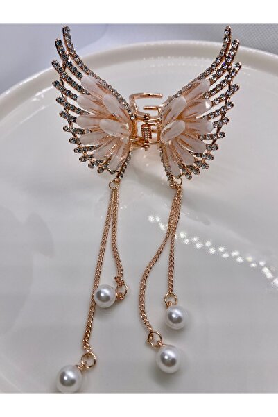 Gozibygoz Stoned and Pearled Dangle Butterfly Figured Latch Buckle