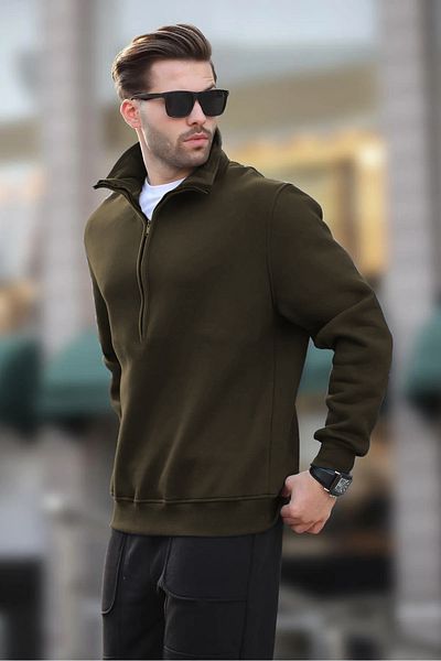 BayBayan Ανδρικό φούτερ Basic Half Zip Premium Model