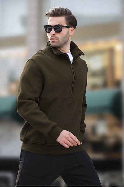 BayBayan Ανδρικό φούτερ Basic Half Zip Premium Model