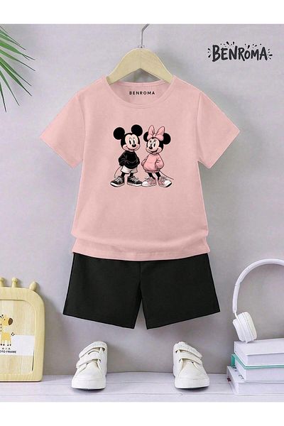 BENROMA Unisex Kids Shorts Set - Character Printed