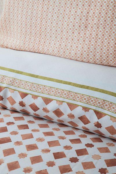 Apricitas HOME Комплект завивка с теракота, размер "king size", щампован, 55% лиосел, 45% памук