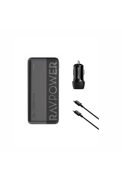 RavPower مجموعة لبنك الطاقة 20 وات 10000 مللي أمبير PB1228 + شاحن السيارة VC1...