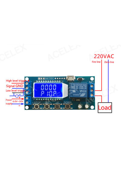 Diyotlab XY-LJ02 Zaman Ayarlı Röle Modülü