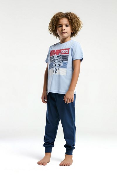 U.S. Polo Assn. U.S. Polo Assn. Boy's Shorts Set, Polo Rider Graphic Print
