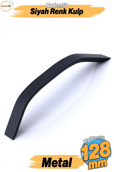 Badem10 Mâner din metal negru Şahin 128 mm 12,8 cm Mobilier Bucătărie Sertar Dulap Dulap Mânere Mâner