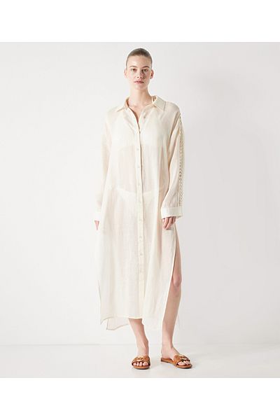 İpekyol Linen Tunic - Bead Stripe Detail