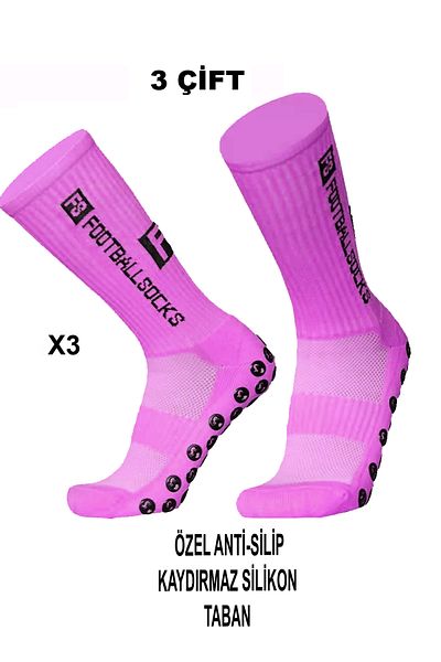 GAZELMANYA 3 Football Socks - Double Non-Slip, Silicone Base, Rubber Towel, Seamless Match Athlete's Leggings