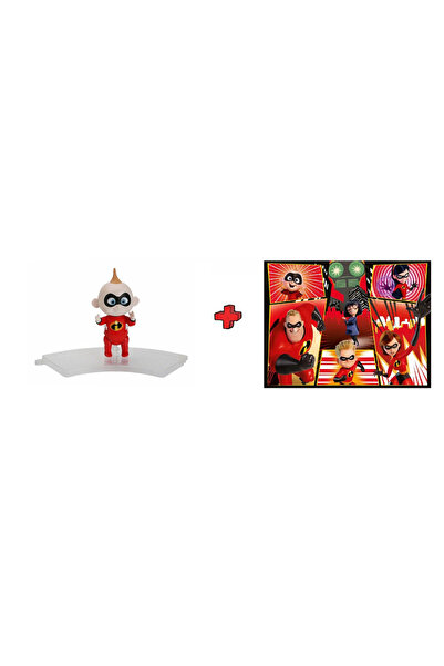 Disney İnanılmaz Aile 2 The Incredibles Bebek Jack Hareketli Figür 14 Cm ve Maxi 104 Parça Puzzle