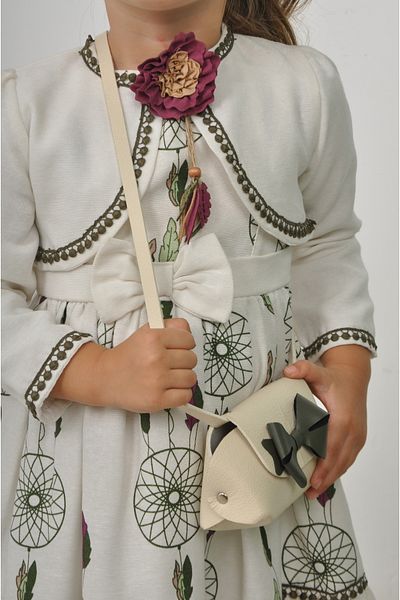 Filizdens Kids Rochie pentru fete cu model cu pene, top fără mâneci, cu geantă bolero Rochie zilnică pentru petrecerea de naștere