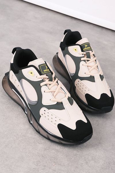 Lal Shoes & Bags Sharon Unisex Beige Sneakers - Πολύχρωμη και Διάφανη Σόλα