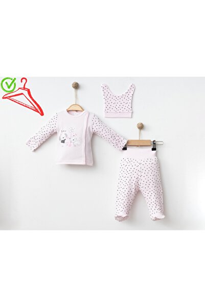 KOALA BASKILI 3 LÜ ZIBIN SET EKRU