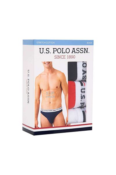 U.S. Polo Assn. Slip pentru bărbați, albastru bleumarin - alb - roșu