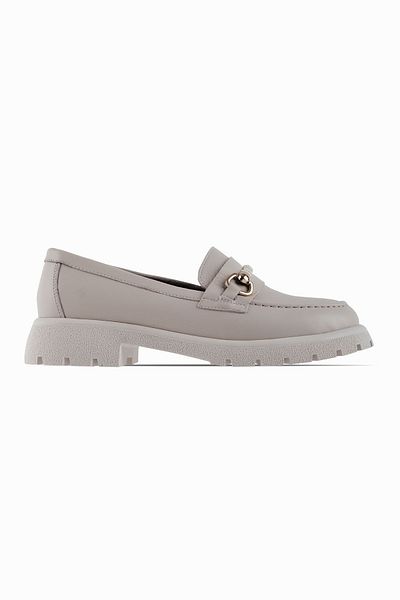 Lal Shoes & Bags Дамски мокасини Morgan от естествена кожа с катарама - кремави
