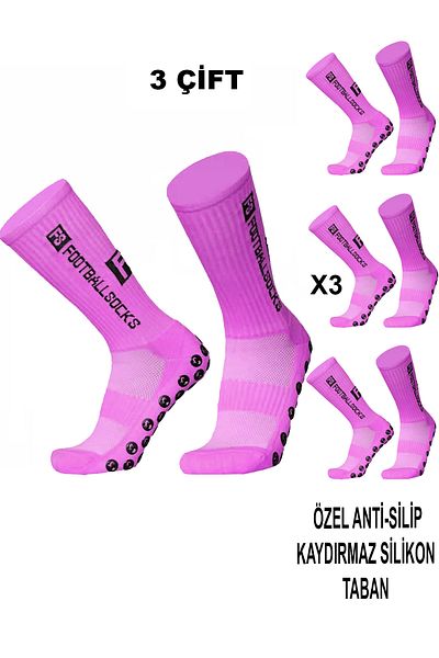 GAZELMANYA 3 Football Socks - Double Non-Slip, Silicone Base, Rubber Towel, Seamless Match Athlete's Leggings