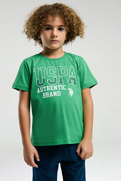 U.S. Polo Assn. U.S. Polo Assn. Boy's Set Plain Colors T-Shirt and Short