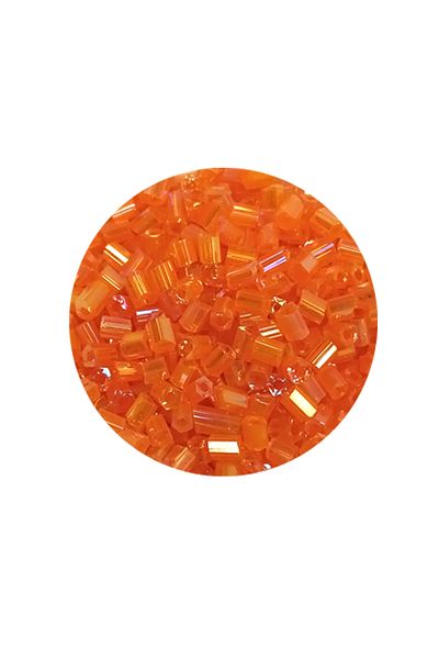 STUMBANNG Cut glass beads 2mm - 60 grams - transparent orange - bnc362