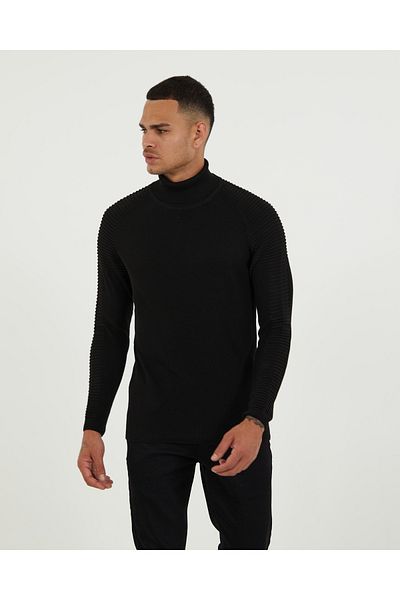 elkumoda Пуловер с поло яка и памучен шарен трикотаж - Поло яка Natural Darkesim