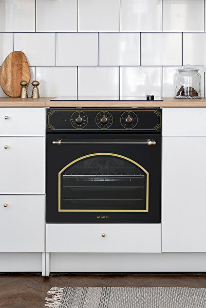 KUMTEL Rustik Siyah Cam Ankastre Fırın 4 Prog. B66-sf3(MT)