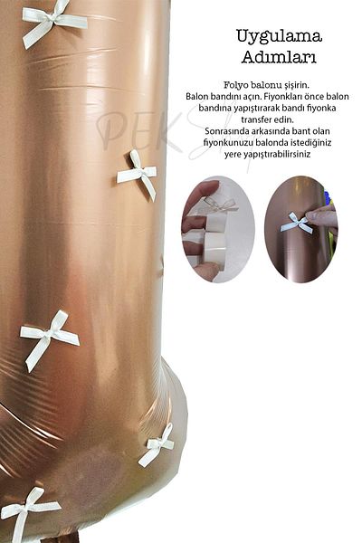 PEKSHOP Retro Chocolate Number Bow - 80 cm Ribbon Balloon