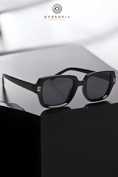 Eyesofia نظارات شمسية سوداء فاخرة للجنسين - تصميم أنيق ومريح