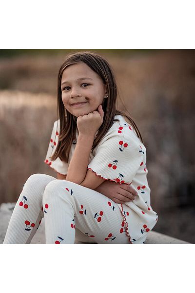 Antebies Cherry Short Sleeve Pajamas