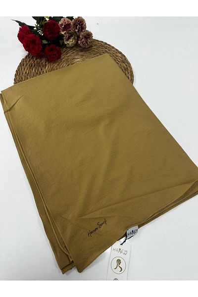 HAREM SCARF Βαμβακερό σάλι ασιατικού χαρέμι ​​- Χρυσό HFA0106