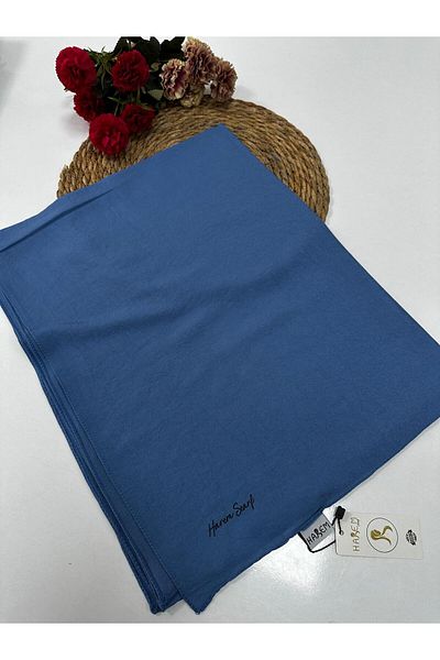 HAREM SCARF Μπλε Χαρέμι ​​Voile Μεταξένιο Σάλι - HVH0213