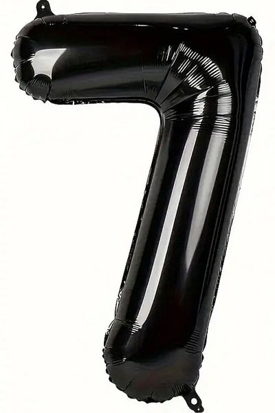 BeySüS Black 7 Number Foil Balloon 80 cm