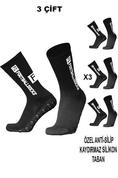 GAZELMANYA 3 Football Socks - Double Non-Slip, Silicone Base, Rubber Towel, Seamless Match Athlete's Leggings