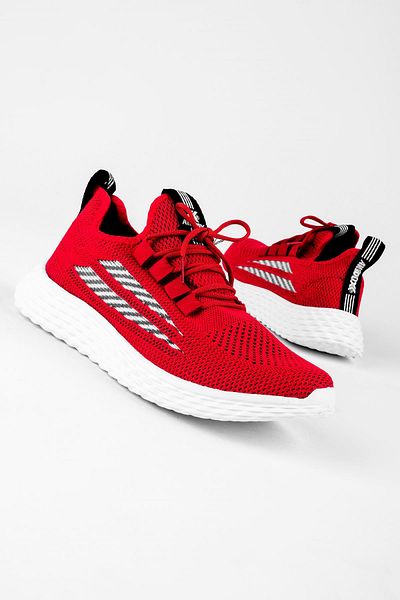 Lal Shoes & Bags Herald Men's Sneakers-Red