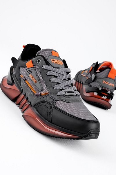 Lal Shoes & Bags Ανδρικά αθλητικά παπούτσια Benoda - Διάφανη σόλα, ΚΑΠΝΙΣΤΗ