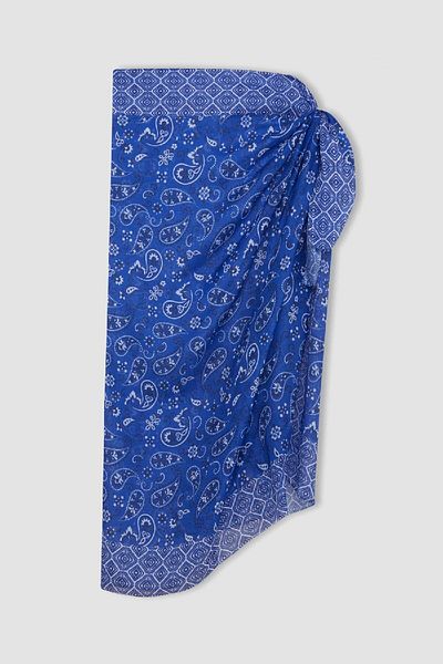DeFacto Fall in Love Regular Fit gemusterte Voile-Strandbekleidung D2745AXNS