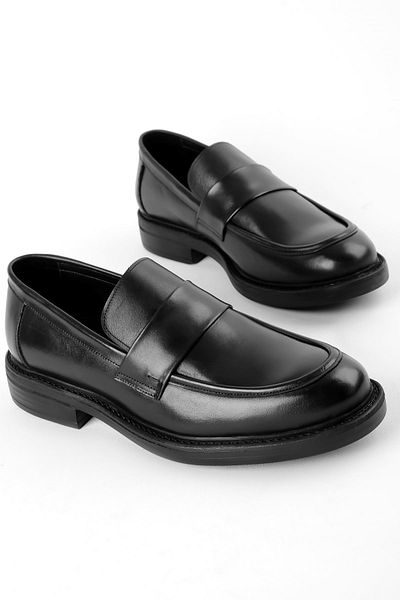 Lal Shoes & Bags Pantofi casual pentru bărbați din piele naturală Jesus, cu cusături detaliate - negru