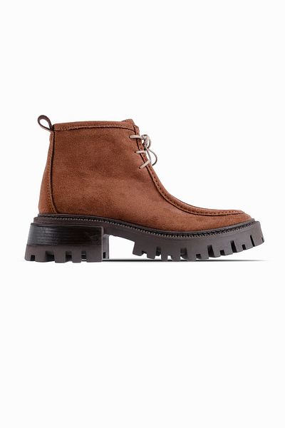 Lal Shoes & Bags Дамски боти Dora с висока подметка и детайли Stitch - S. BROWN