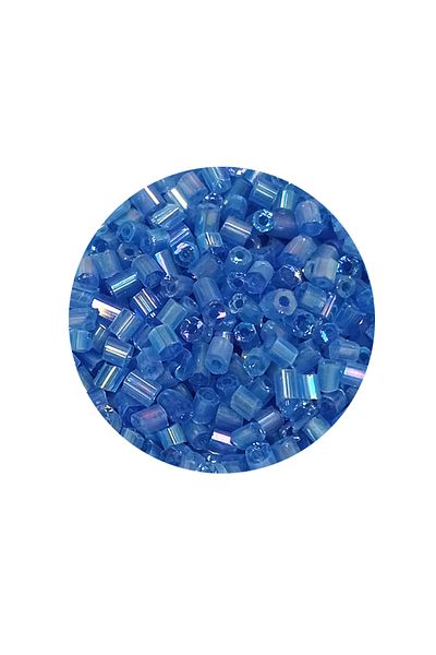 STUMBANNG Cut glass beads 2mm - 60 grams - transparent blue - bnc374