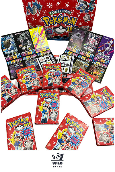 wildpanda ألبوم هدايا مفاجأة 2025 (10 صناديق صغيرة، 60 بطاقة، 60 ملصقًا، 1 أل...