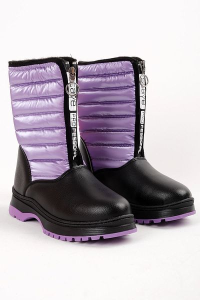 Lal Shoes & Bags Μωβ μπότες με φερμουάρ για κορίτσι