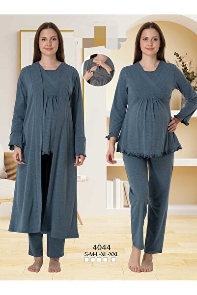 Lohussa Women's Anthracite Lace Special Design Cotton Combed Maternity Matern...