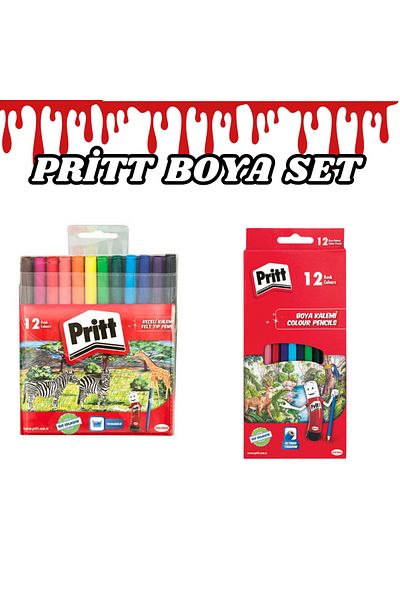 Pritt 12 Felted Pencils - Set of 12 Dry Paints