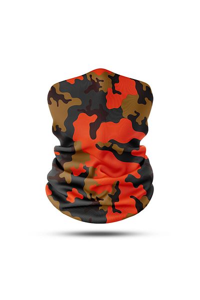 Vexo Orange Camouflage Bandana