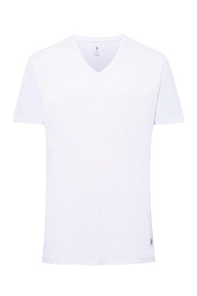 U.S. Polo Assn. - Ανδρικό μπλουζάκι Oversize Λευκό 2 Πακέτο με λαιμόκοψη