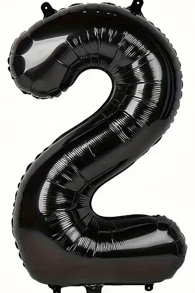 BeySüS Black 2 Number Foil Balloon 80 cm