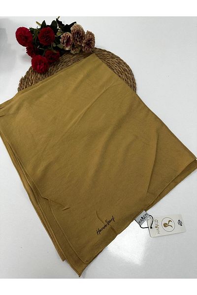 HAREM SCARF Χαρέμι ​​Voile Μεταξένιο Σάλι Χρυσό HVH0240