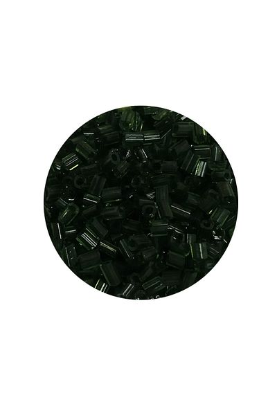 STUMBANNG Cut Glass Beads 2mm - 60 Grams - Transparent Dark Green - Bnc367