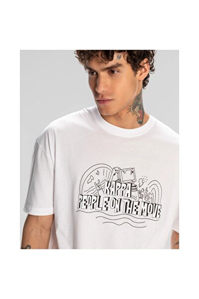 Kappa Ανδρικό μπλουζάκι με λογότυπο Fred με λευκό στρογγυλό λαιμό