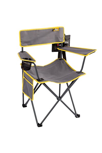 Funky Chairs Camp 2.0 Katlanabilir Kamp Piknik Sandalyesi - Gri/sarı