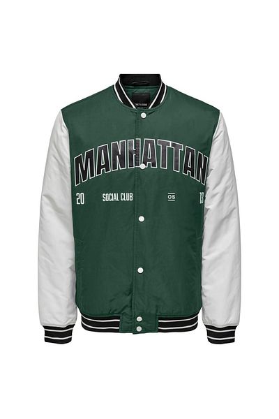 Only & Sons Πράσινο Ανδρικό Μπουφάν - Μπουφάν Onslouı Varsity 23 22027529