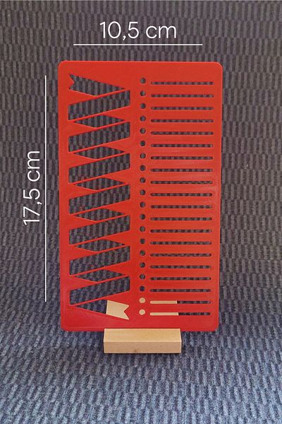Karmelom Studio Bullet Journal Decorative Ribbon and List Drawing Template Ruler - for Agenda and Planner