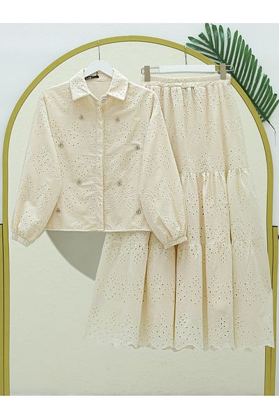 HİJABAYA Scalloped Detailed Skirt Set