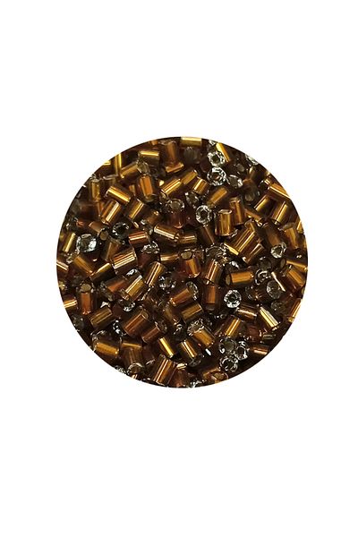 STUMBANNG Cut glass beads 2mm - 60 grams - dark brown - bnc372